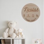 Newborn baby name wall plaque