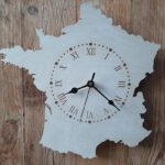 Custom made France country shape clock