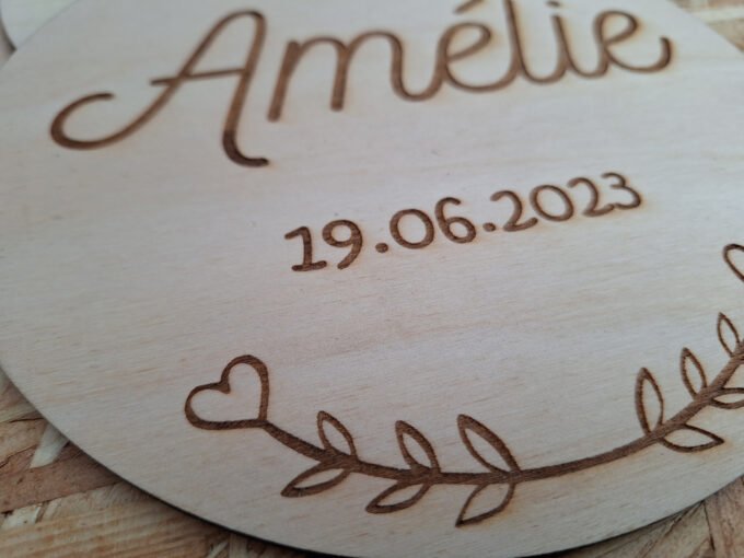 Baby plate name sign for newborn baby