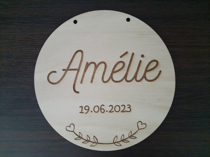 Personalised Newborn Baby Nursery Sign with Name - Image 2