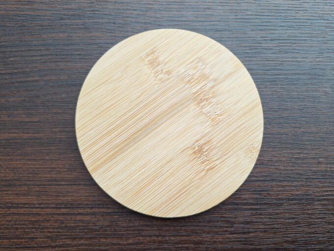 Blank bamboo drink coaster / beer mat