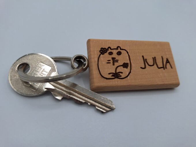 Personalised wooden keyring gift for a teacher - Image 3