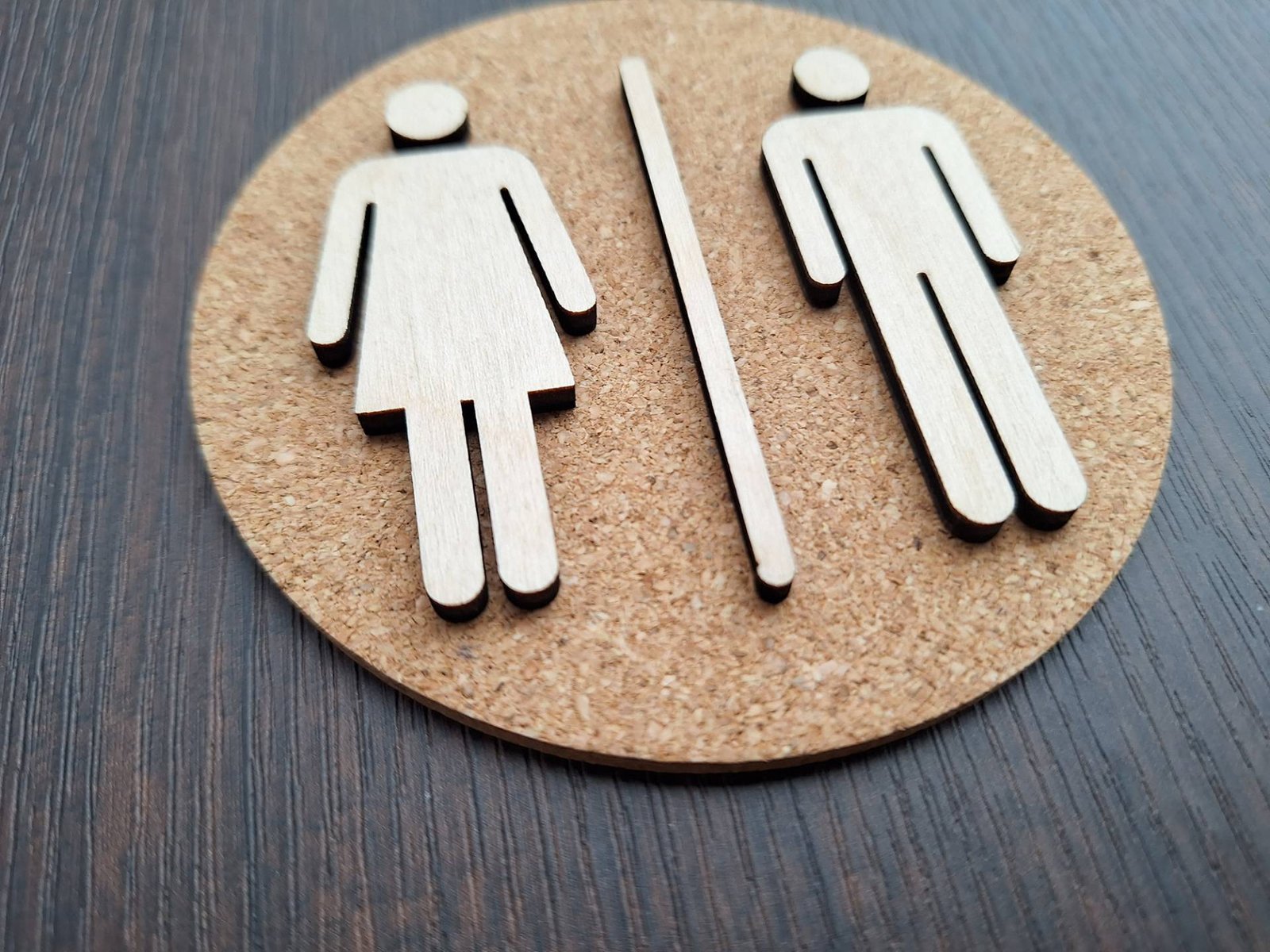 Custom made signage for toilet washroom